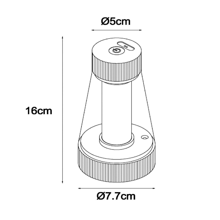 Lucide 45500/01/30 - LED Stmívatelná dotyková venkovní lampa LORALI LED/1,2W/4V IP44 černá