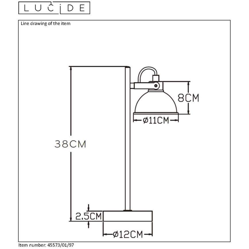 Lucide 45573/01/97 - Stolní lampa DAMIAN 1xGU10/35W/230V hnědá