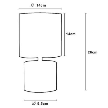 Lucide 47502/81/36 - Stolní lampa GREASBY 1xE14/40W/230V šedá