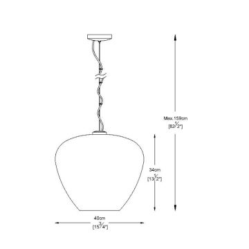 Lucide 70478/40/60 - Lustr na lanku SOUFIAN 1xE27/60W/230V