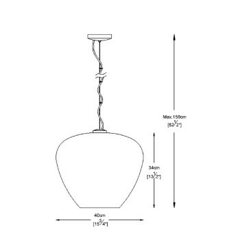 Lucide 70478/40/65 - Lustr na lanku SOUFIAN 1xE27/60W/230V