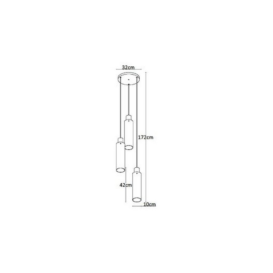 Lucide 74404/13/65 - Lustr na lanku ORLANDO 3xE27/40W/230V