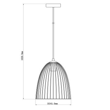 Lucide 74417/01/66 - Lustr na lanku MACARONS 1xE27/40W/230V pr. 24,5 cm růžová