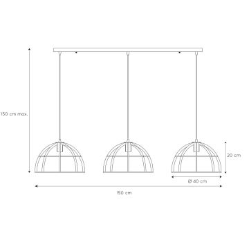 Lucide 76464/03/30 - Lustr na lanku DIKRA 3xE27/60W/230V