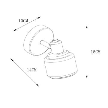 Lucide 77979/01/30 - Bodové svítidlo BJORN 1xE14/40W/230V černá