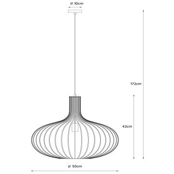 Lucide 78374/50/33 - Lustr na lanku MANUELA 1xE27/60W/230V pr. 50 cm zelená