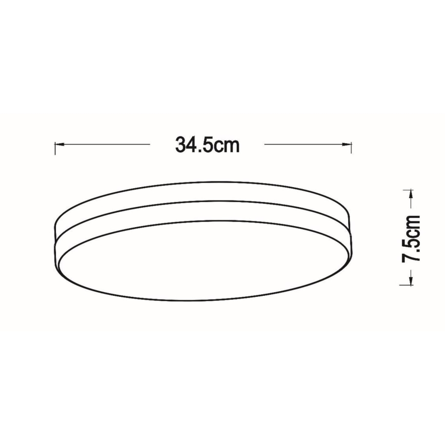 Lucide 79111/36/31 - LED Koupelnové stropní svítidlo se senzorem BISKIT LED/24W/230V pr. 34,5 cm IP44 bílá