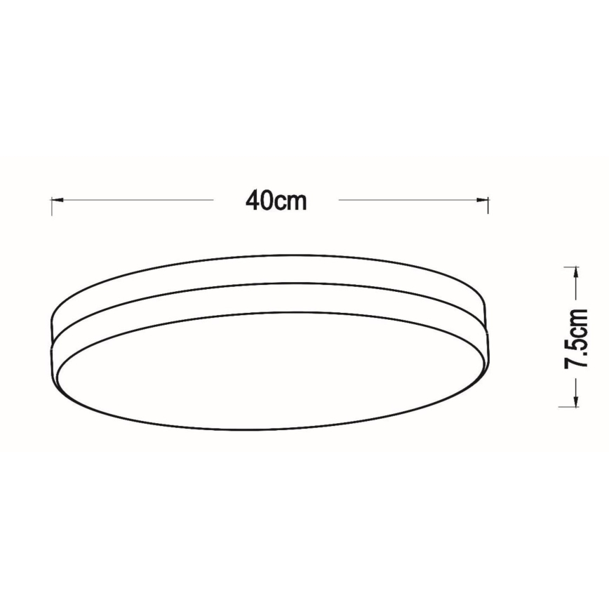 Lucide 79111/40/30 - LED Koupelnové stropní svítidlo se senzorem BISKIT LED/36W/230V pr. 40 cm IP44 černá