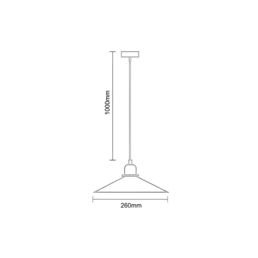 Lustr na lanku 1xE27/60W/230V pr. 26 cm černá