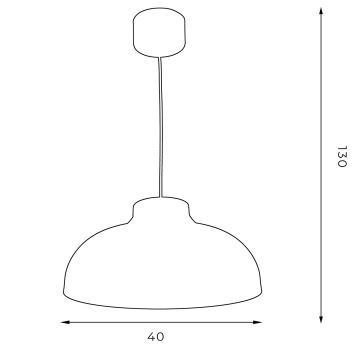 Lustr na lanku BASCA 1xE27/60W/230V černá/zlatá