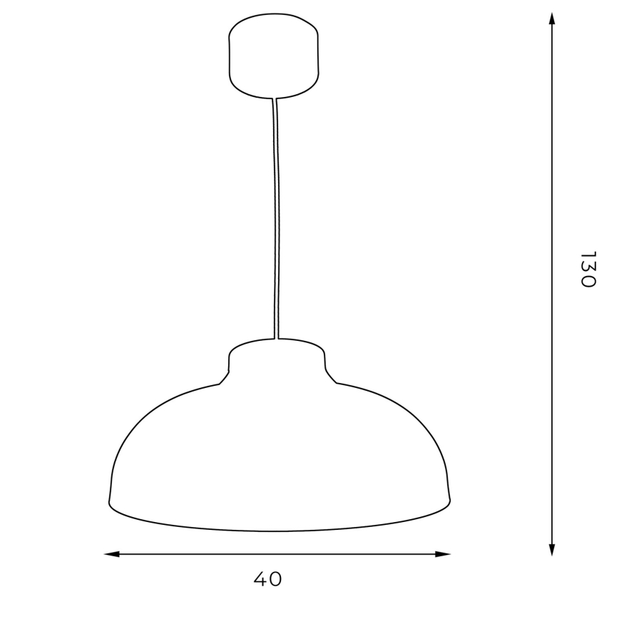 Lustr na lanku BASCA 1xE27/60W/230V černá/zlatá