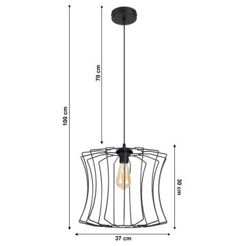 Lustr na lanku BEK 1xE27/60W/230V pr. 37 cm