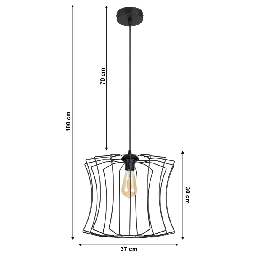 Lustr na lanku BEK 1xE27/60W/230V pr. 37 cm