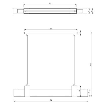 Lustr na lanku BELEN 5xGU10/8W/230V