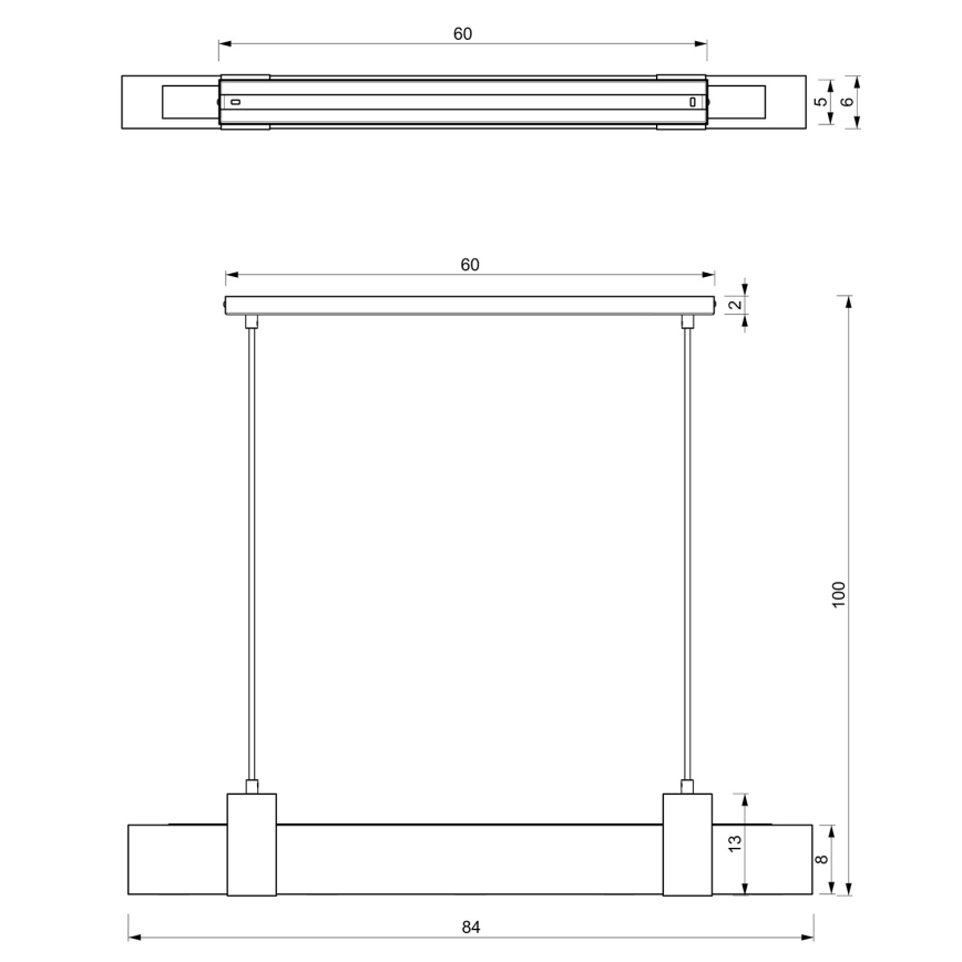 Lustr na lanku BELEN 5xGU10/8W/230V