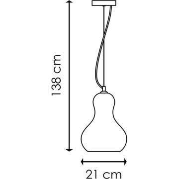 Lustr na lanku BELLO 1xE27/40W/230V pr. 21 cm měděná