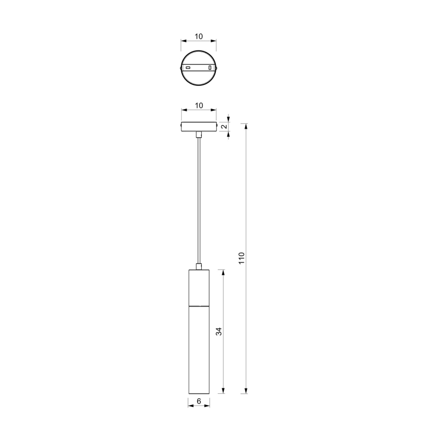 Lustr na lanku CASSA 1xGU10/8W/230V bílá/zlatá