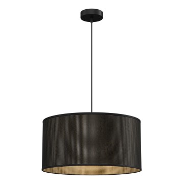 Lustr na lanku LOFT SHADE 1xE27/60W/230V pr. 40 cm černá/zlatá