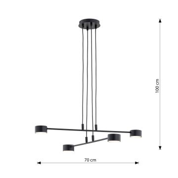 Lustr na lanku MODUS 4xGX53/12W/230V černá