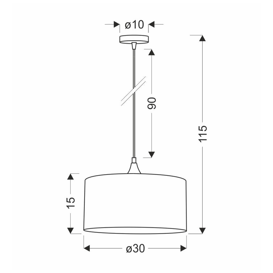 Lustr na lanku PATTI 1xE27/60W/230V pr. 30 cm zelená