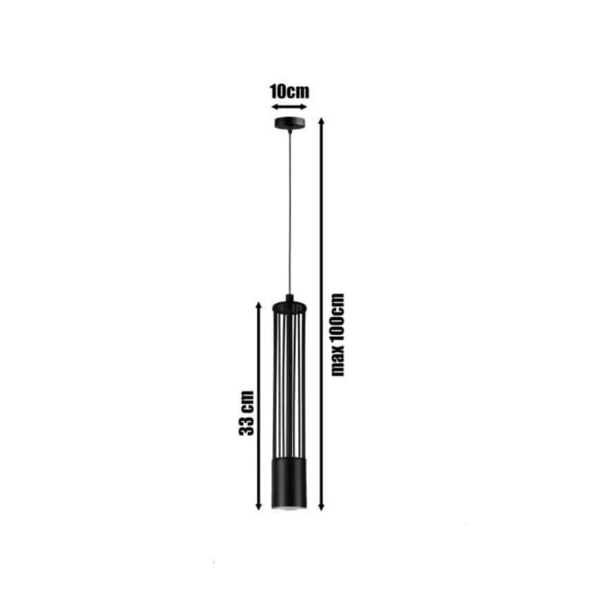 Lustr na lanku PRESCOT 1xGU10/40W/230V černá