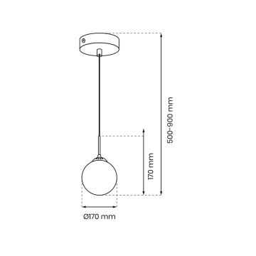 Lustr na lanku REFLEX 1xE14/40W/230V pr. 17 cm