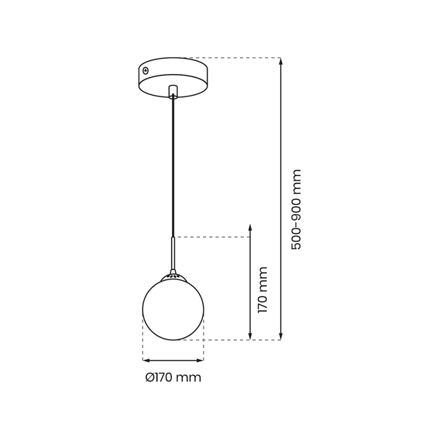 Lustr na lanku REFLEX 1xE14/40W/230V pr. 17 cm