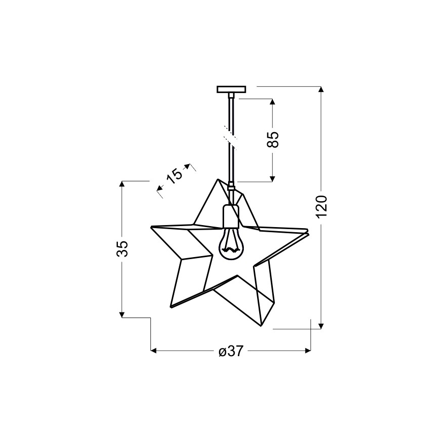 Lustr na lanku STAR 1xE27/60W/230V