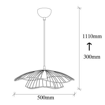 Lustr na lanku TEL 1xE27/40W/230V