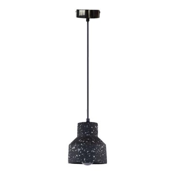 Lustr na lanku TERRAZZO 1xE27/60W/230V pr. 12 cm černá