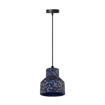 Lustr na lanku TERRAZZO 1xE27/60W/230V pr. 12 cm černá