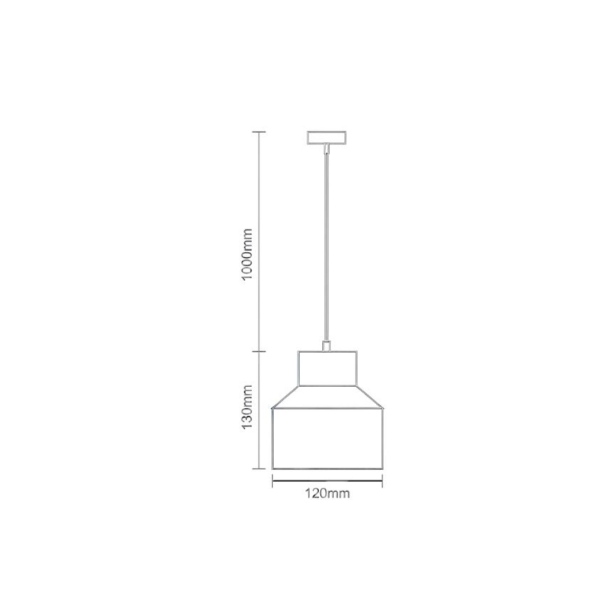 Lustr na lanku TERRAZZO 1xE27/60W/230V pr. 12 cm černá