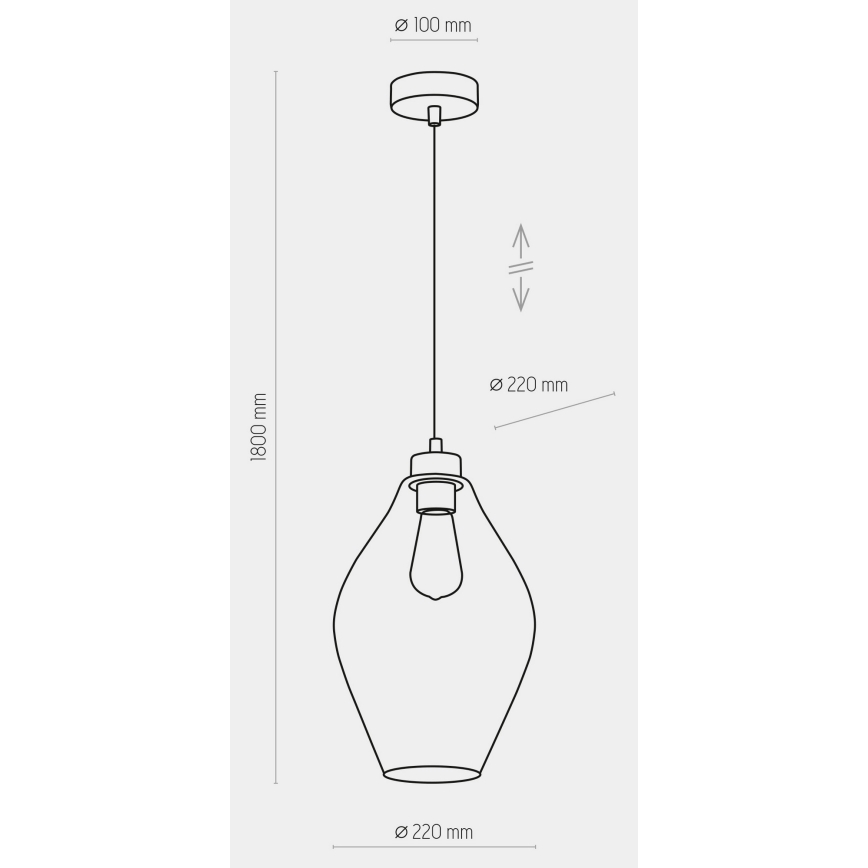 Lustr na lanku TULON 1xE27/60W/230V