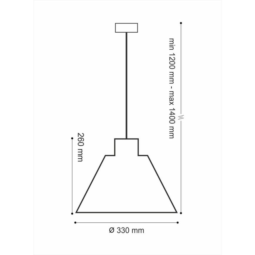 Lustr na řetězu LOFT 1xE27/60W/230V