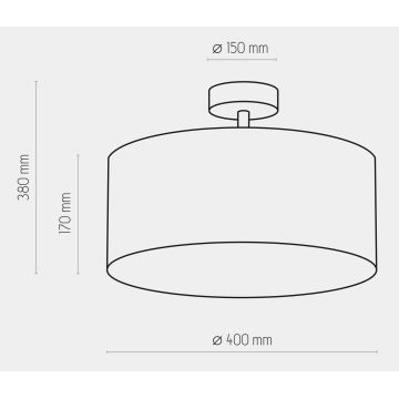 Lustr na tyči RONDO 4xE27/15W/230V pr. 40 cm zelená