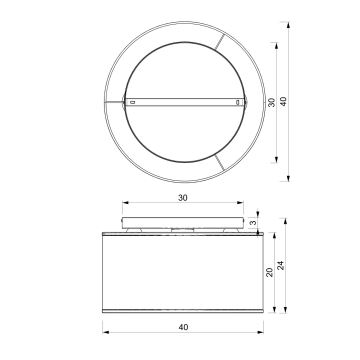 Lustr přisazený RATTAN 3xE27/60W/230V ratan