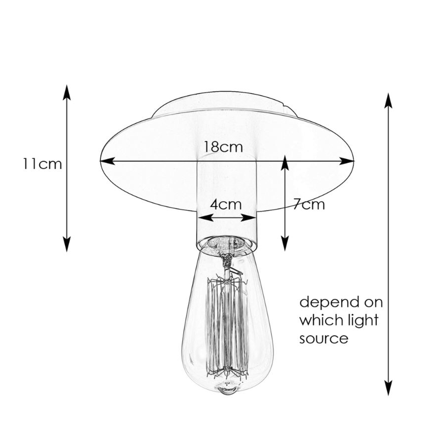 Markslöjd 108541 - Stropní svítidlo PIATTO 1xE27/40W/230V zlatá