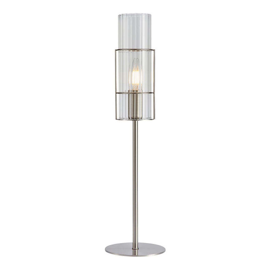 Markslöjd 108557 - Stolní lampa TUBO 1xE14/40W/230V 50 cm lesklý chrom/čirá