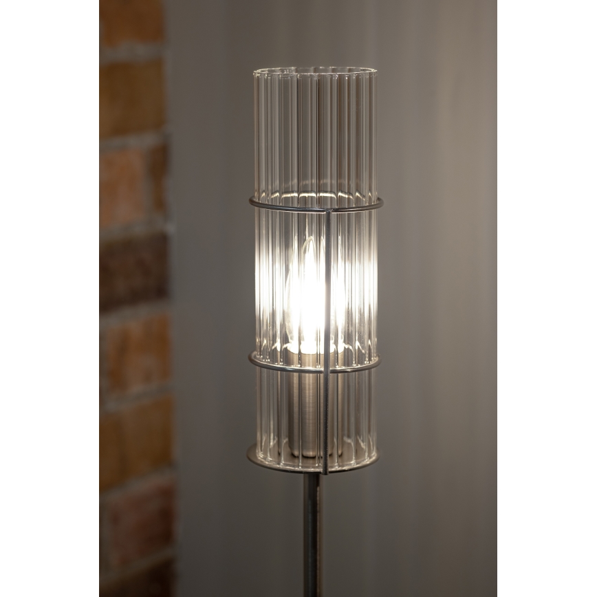 Markslöjd 108557 - Stolní lampa TUBO 1xE14/40W/230V 50 cm lesklý chrom/čirá