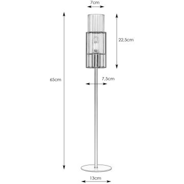 Markslöjd 108558 - Stolní lampa TUBO 1xE14/40W/230V 65 cm lesklý chrom/čirá