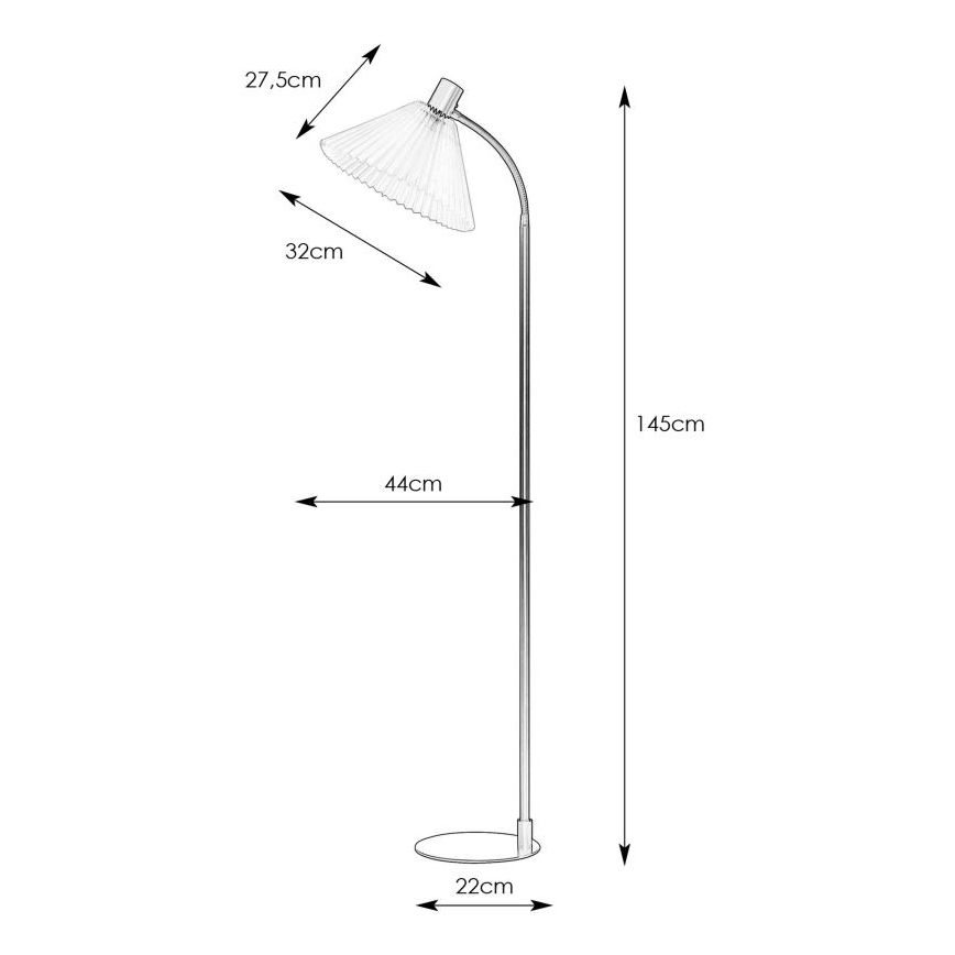 Markslöjd 108568 - Stojací lampa MIRA 1xE27/40W/230V černá