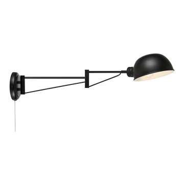 Markslöjd 108587 - Nástěnná lampa PORTLAND 1xE27/40W/230V černá