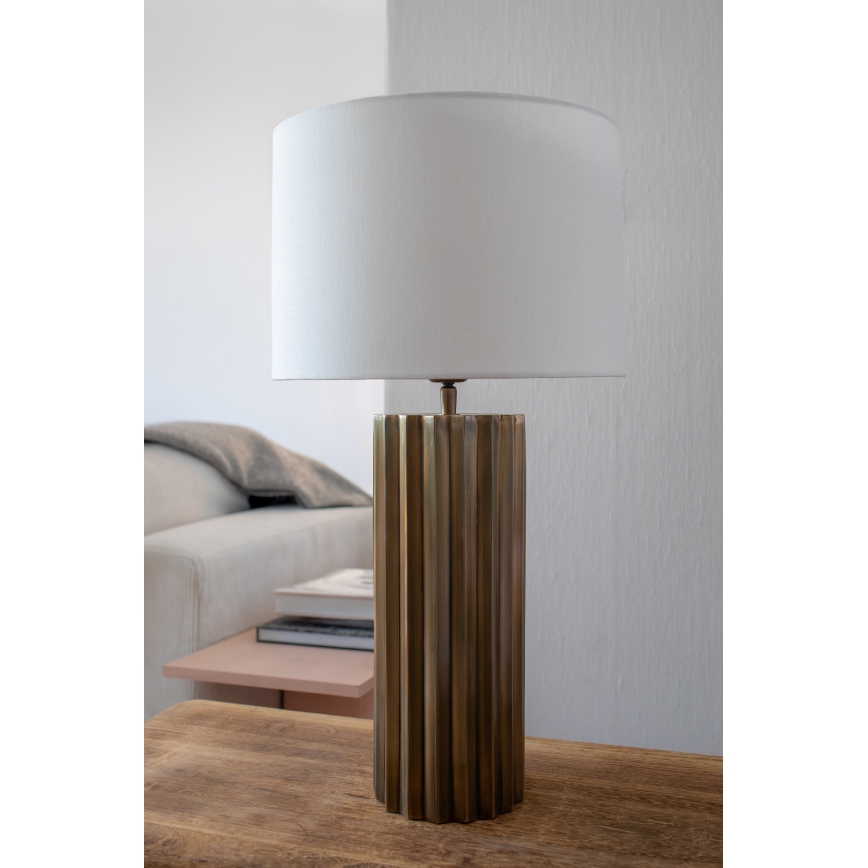 Markslöjd 108669 - Stolní lampa HASHIRA 1xE27/40W/230V bílá/mosaz