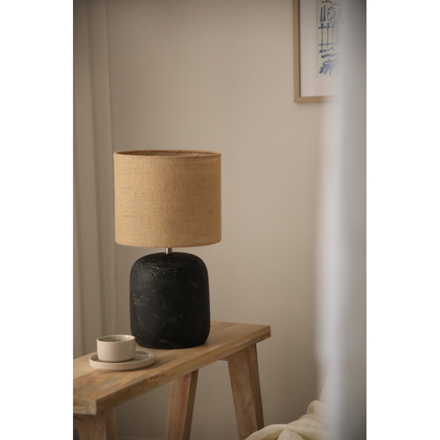 Markslöjd 108684 - Stolní lampa MONTAGNA 1xE14/40W/230V 45 cm béžová/černá