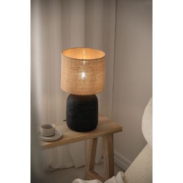 Markslöjd 108684 - Stolní lampa MONTAGNA 1xE14/40W/230V 45 cm béžová/černá