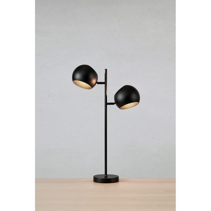 Markslöjd 108691 - Stojací lampa EDGAR 2xE14/40W/230V černá