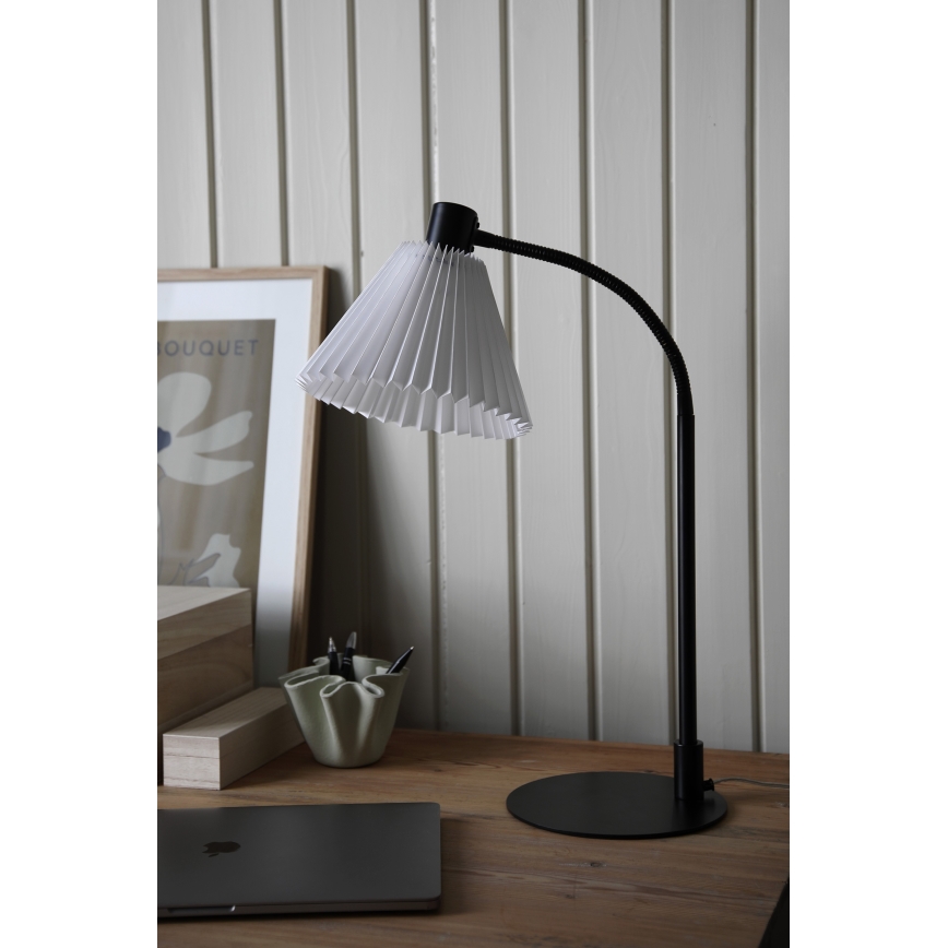 Markslöjd 108697 - Stolní lampa MIRA 1xE14/40W/230V černá/bílá