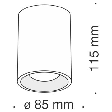 Maytoni C012CL-01B - Bodové svítidlo SLIM 1xGU10/50W/230V černá