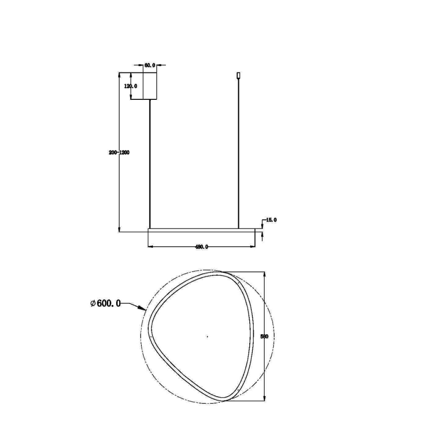 Maytoni MOD072PL-L28BS3K1 - LED Lustr na lanku GLINT LED/24W/230V zlatá pr. 60 cm