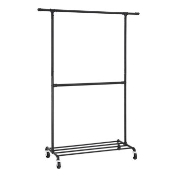 Mobilní stojanový věšák LINEA černá